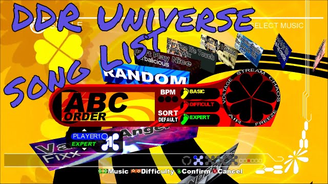 What Songs Are On Dance Dance Revolution Universe? All Full / Song List Scroll HD Gameplay Video DDR