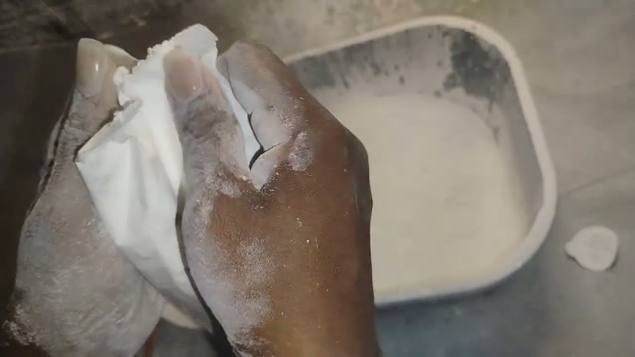 Flour bp corn starch and a little baking soda 🤍💨