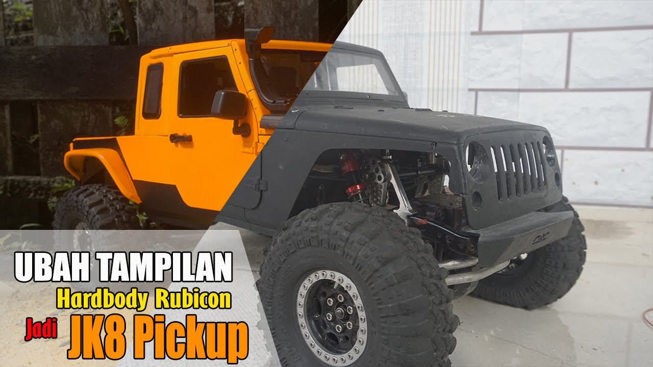 Ubah hardbody Rubicon jadi JK8 Pickup | Wrangler Jeep Hardbody Rubicon JK8 Conversion - RC Adventure