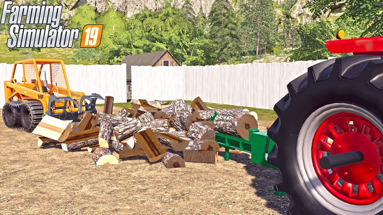 SPLITTING FIREWOOD | WOOD WORKS #6 |  LOG SPLITTER | FARMING SIMULATOR 2019