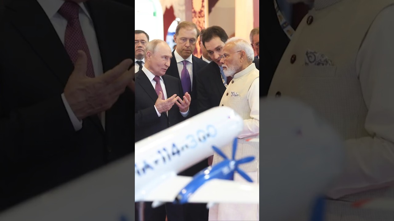 PM Modi and President Putin visit INNOPROM exhibition at Bharat Mandapam | #brics | #shorts