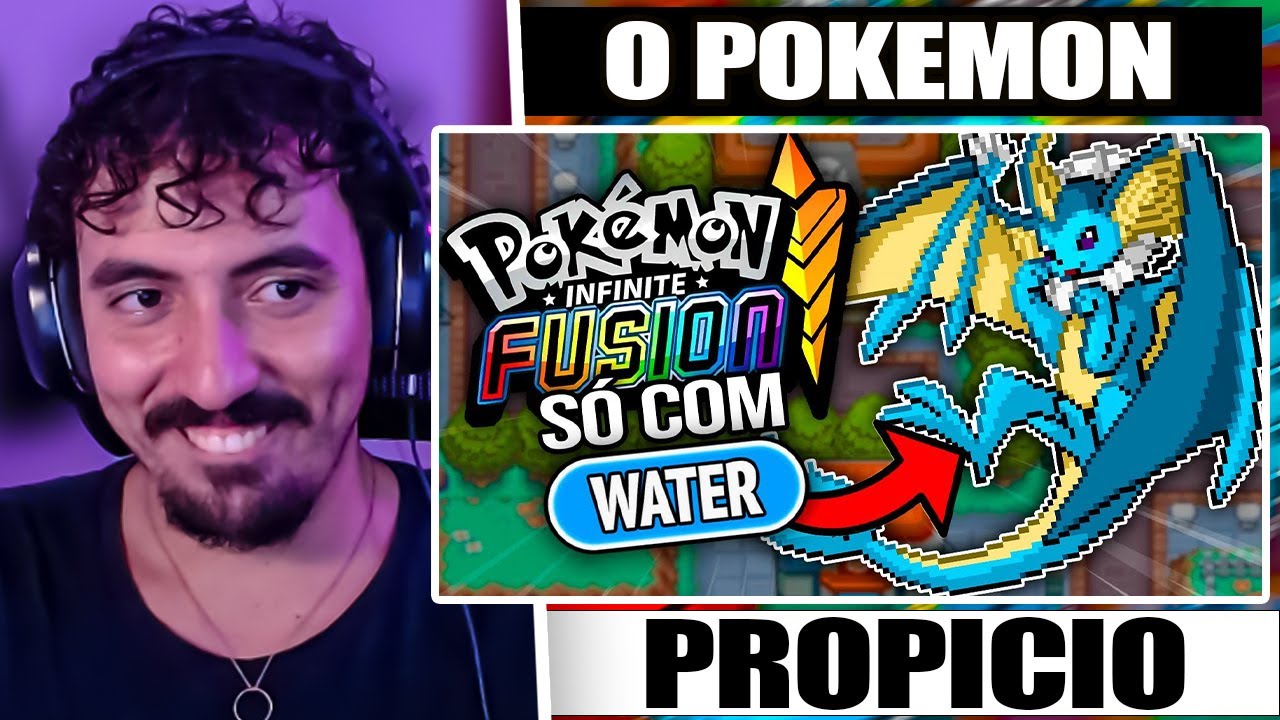 DÁ pra ZERAR Pokémon INFINITE FUSION SÓ com o Tipo AGUA?! 💧 | Leozin React