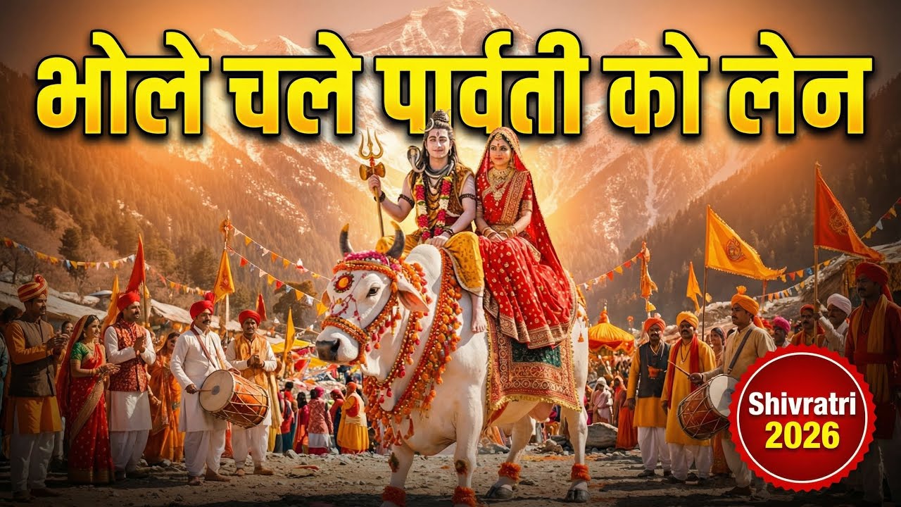 भोले चले पार्वती को लेन | शिव बरात भजन 2026 | हर हर महादेव | Heavy Dhol Beats #bhole #chale #parvati
