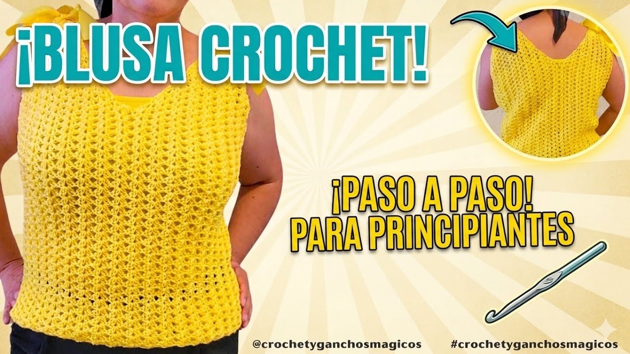 Blusa tejida a crochet para principiantes 