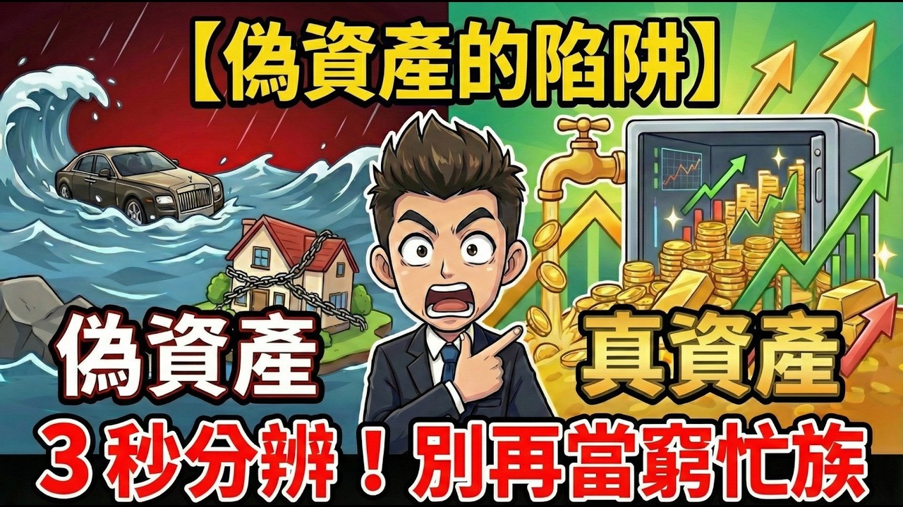 【90%人都踩坑】買房買車把你榨乾？3秒一眼看穿「偽資產」，富人不說的印鈔邏輯🔥