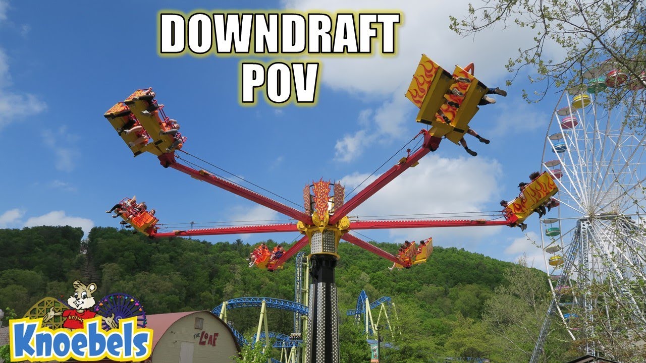 Downdraft POV (4K 60FPS), Knoebels Dartron Hurricane Ride | Non-Copyright
