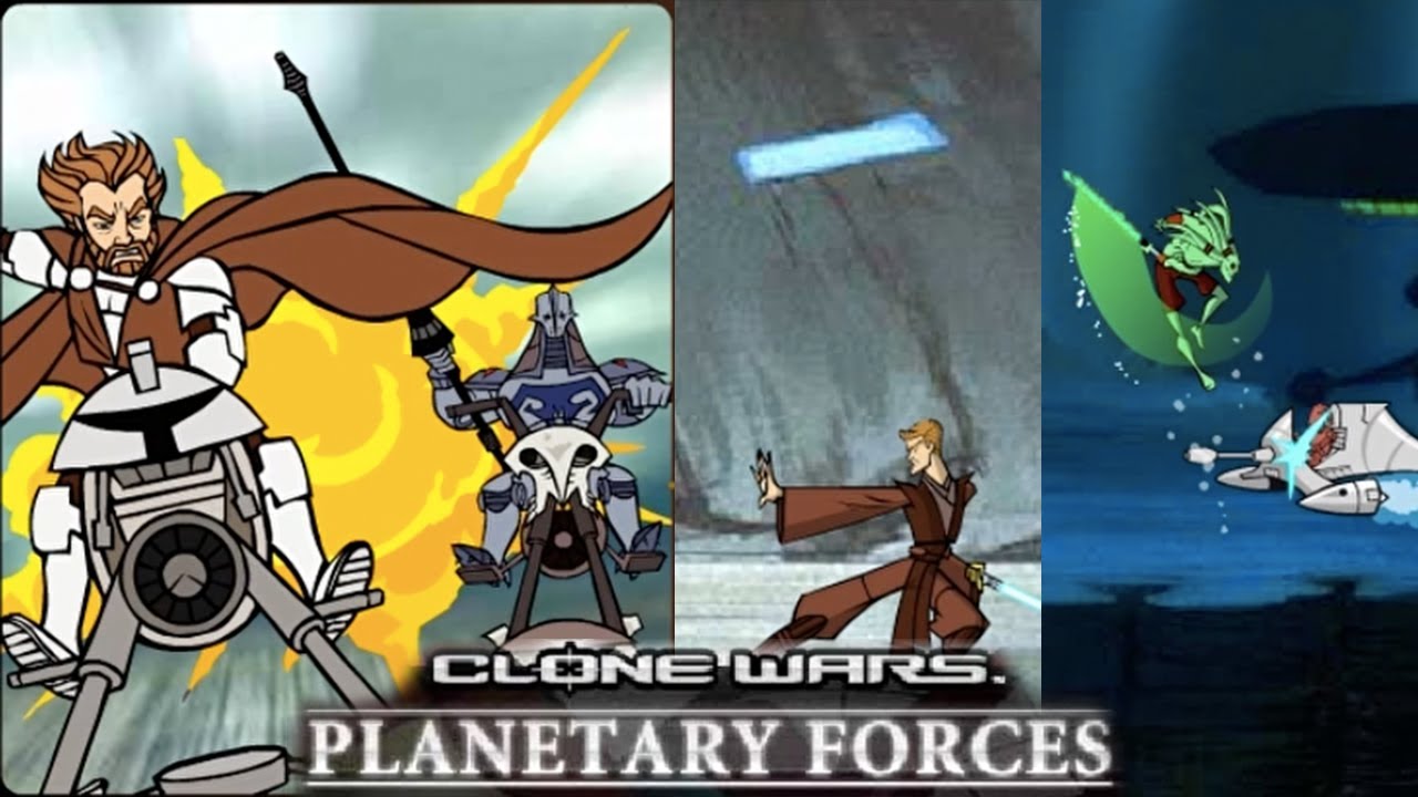[Obi-Wan!] Star Wars Clone Wars Planetary forces Game Light Side (Cartoon Network)
