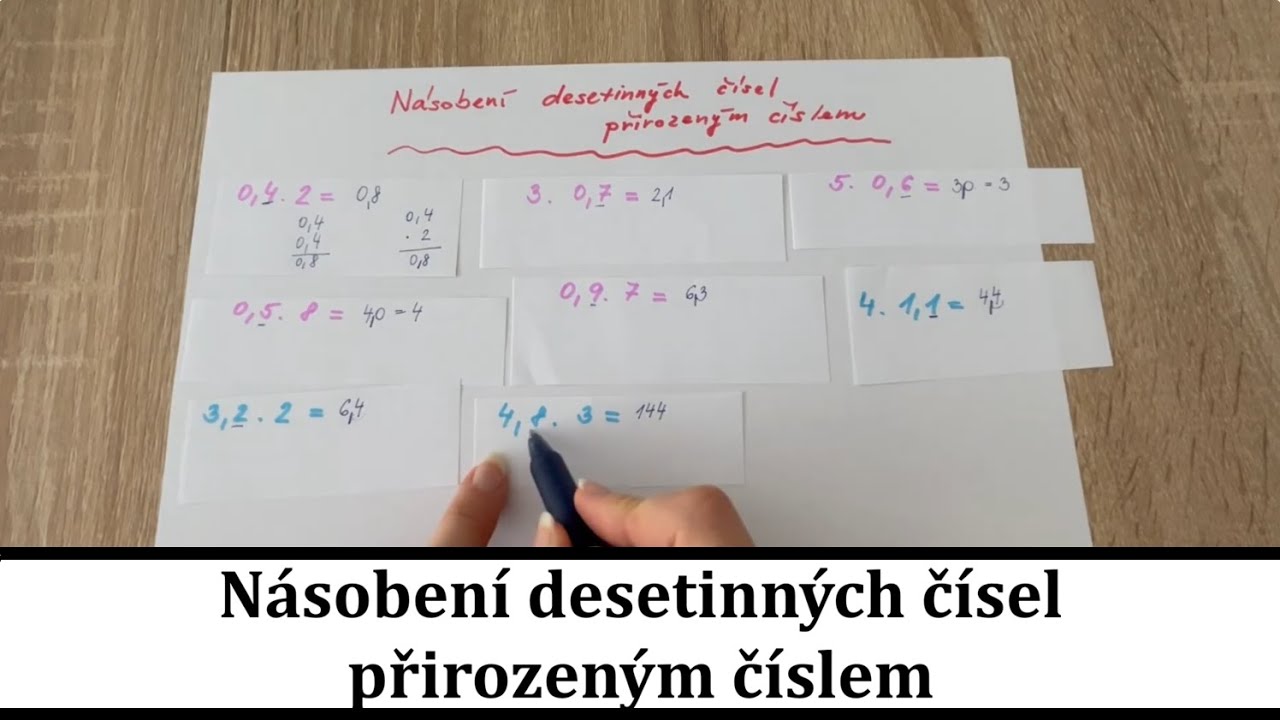 Násobení desetinných čísel přirozeným číslem