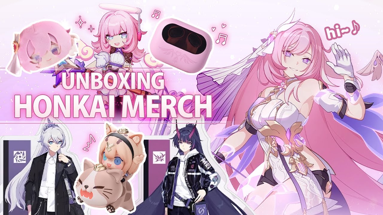 Bought a bunch of Honkai merch because I was sad lol // Elysia edition💖