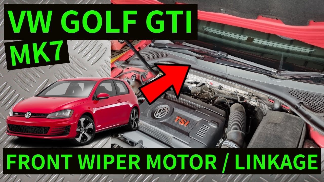 VW GOLF MK7 - How To Remove Front Wiper Motor & Linkage Assembly Wiper Arms Blades Removal