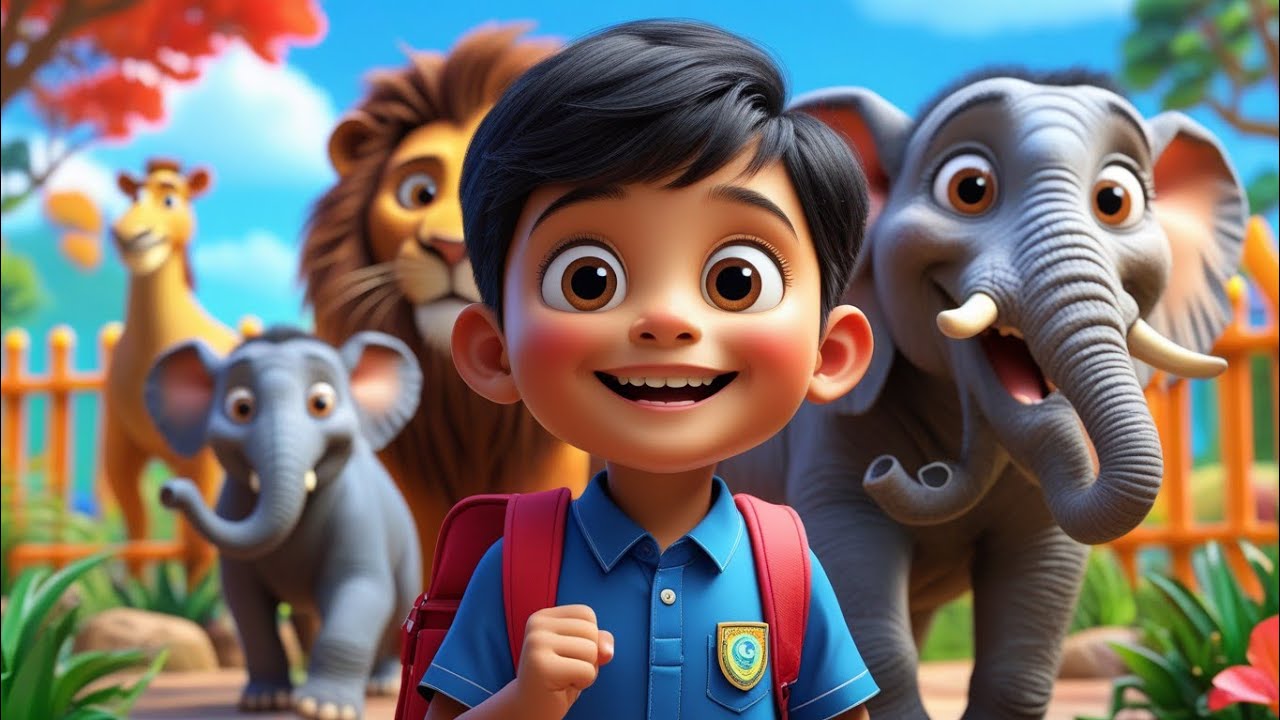 Picnic to zoo rhyme #kids #zoo #animals #animation  #usa #usakids #newyork #america #americankids