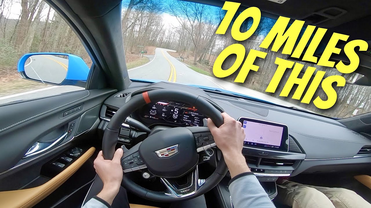 2022 Cadillac CT4-V Blackwing | POV Mountain Road Test Drive (Exhaust Audio)