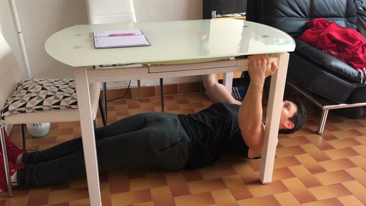 Rowing inversé sous table