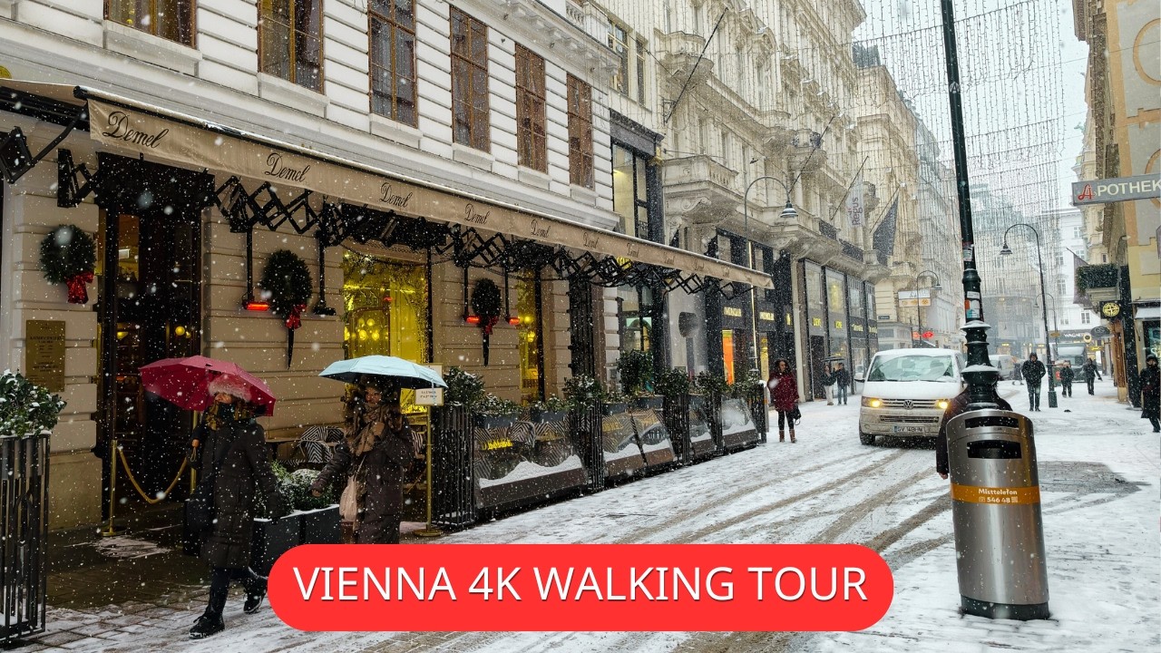 ❄️ 🚶&zwj;♂️ First Snow in the City Center of Vienna 2026 | 4K Virtual Walk