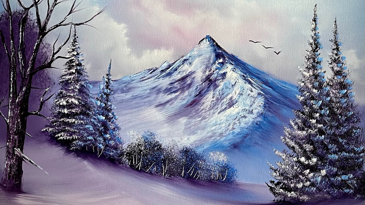 “Winter’s Bliss” Full Length Beginner Painting Tutorial by #PaintWithJosh