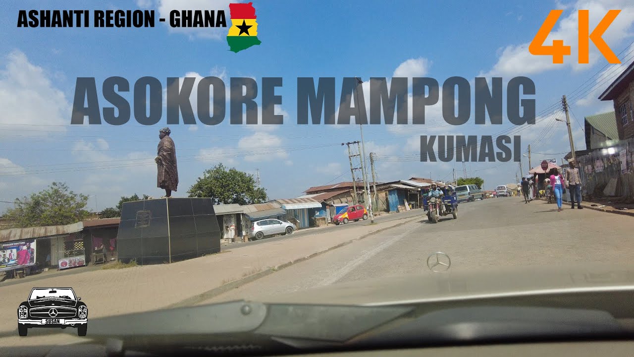 Asokore Mampong Kumasi Drive Tour in the Ashanti Region of Ghana 4K