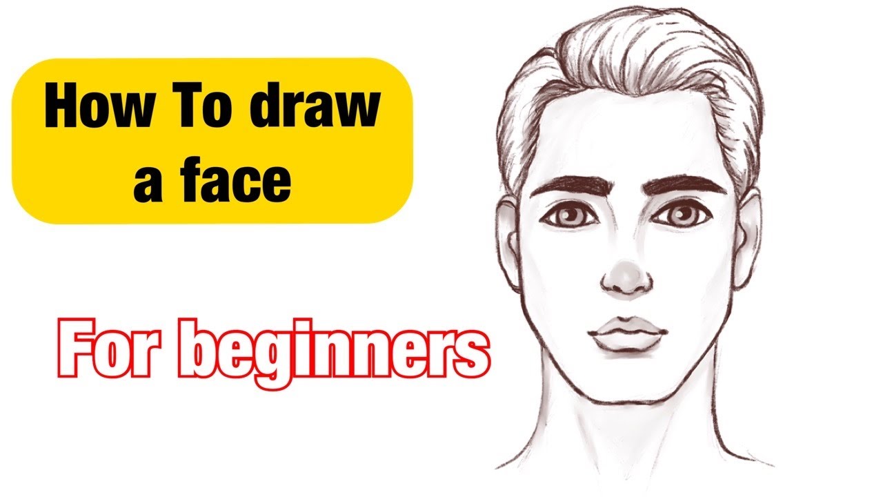 How to draw a face for beginners/A man face/Basic Proportions สอนวาดรูปหน้าผู้ชายสำหรับมือใหม่