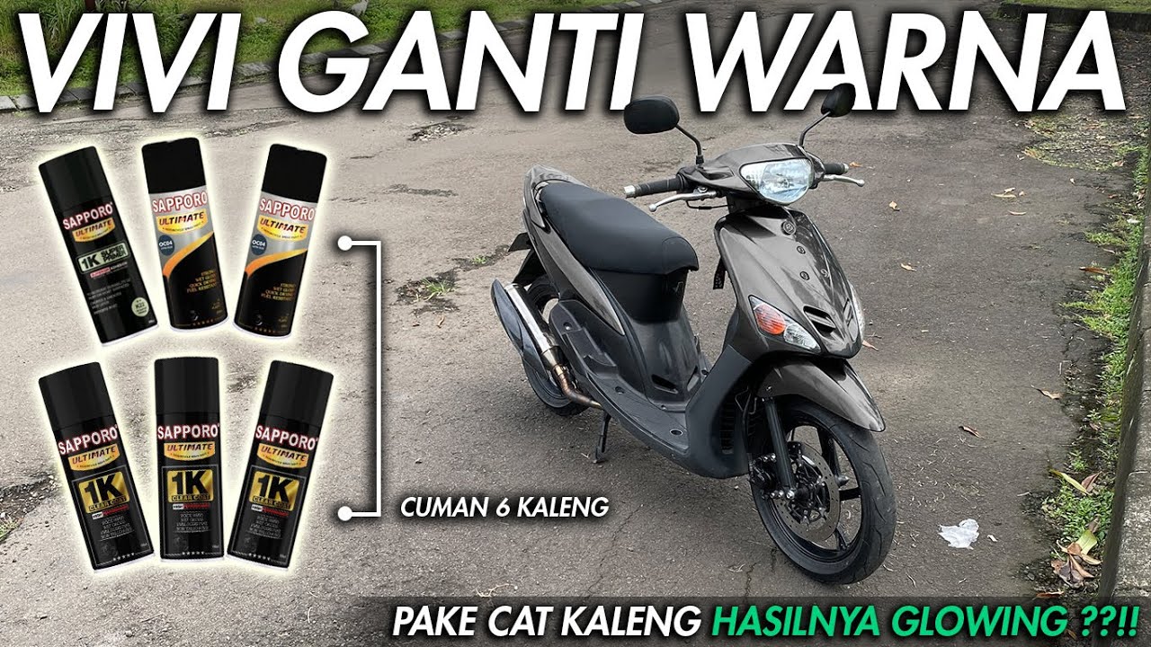 VIVI GANTI WARNA !!! | REPAINT FULL BODY MIO SPORTY CUMAN BUTUH 6 KALENG ??
