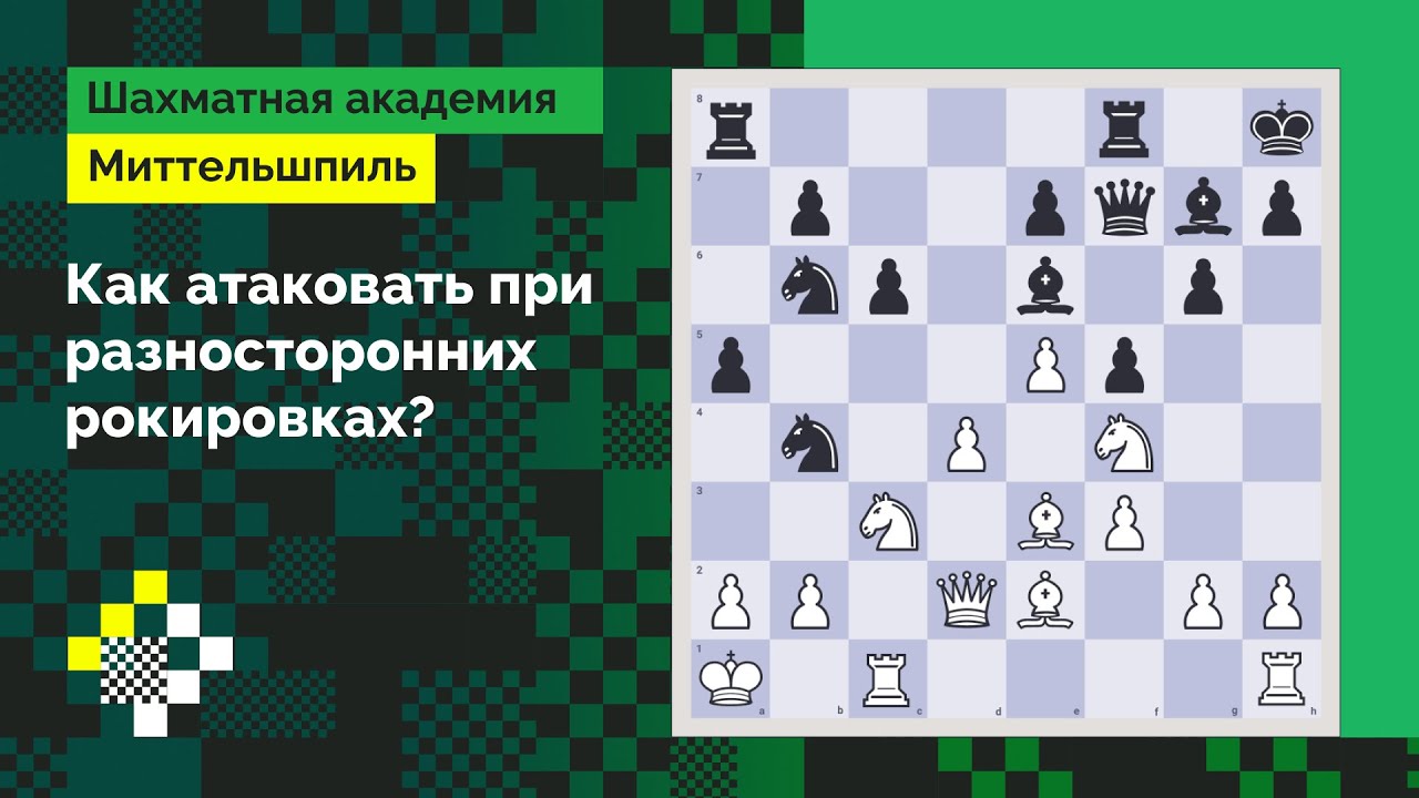 Атака при разносторонних рокировках // Миттельшпиль