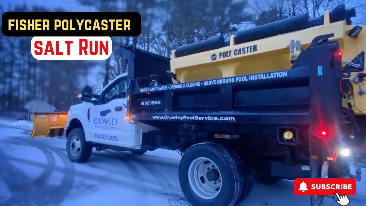 How to salt and De-ice parking lots...Ride Along with us on a salt Run!