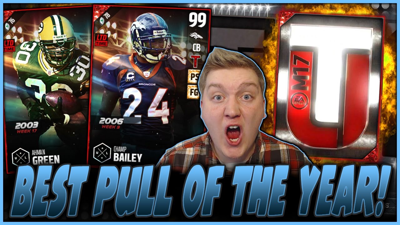 BEST PULL OF THE YEAR! | LTD CHAMP BAILEY AND AHMAN GREEN! | MUT 17 PACK OPENING