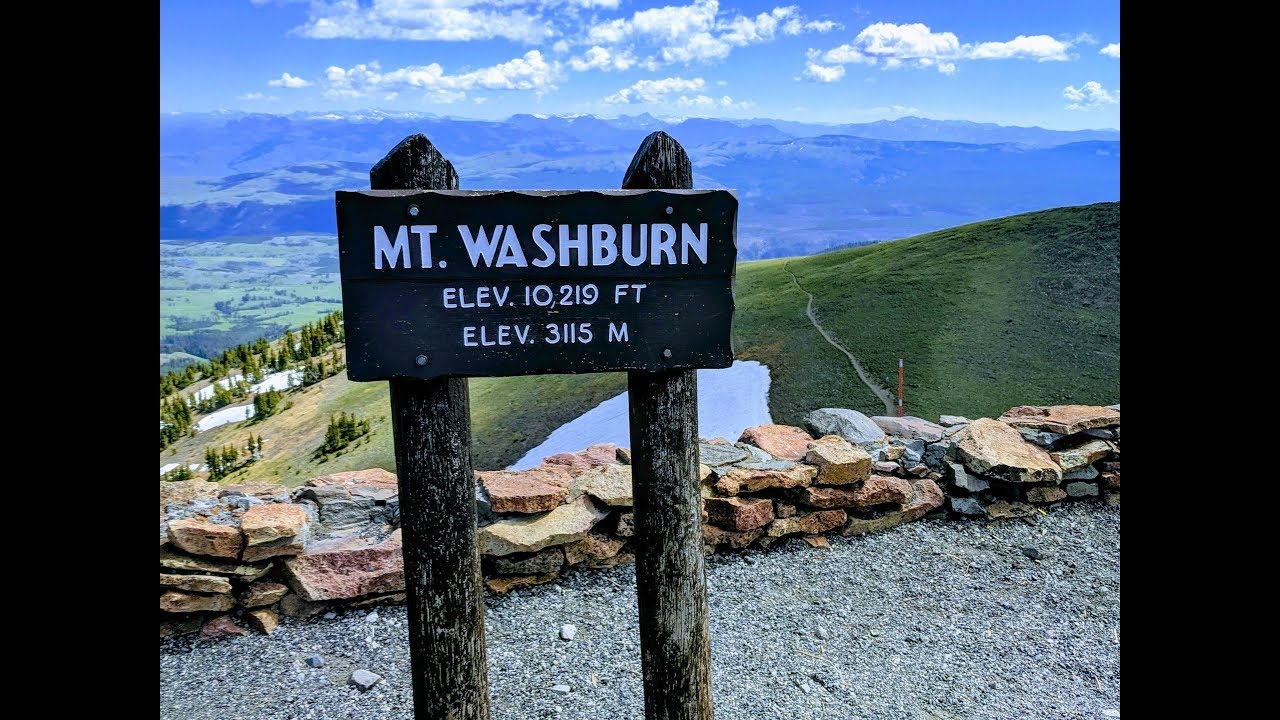Hiking: Yellowstone - Mt Washburn - Complete Hiking Trail from Dunraven Pass to top of Mountain