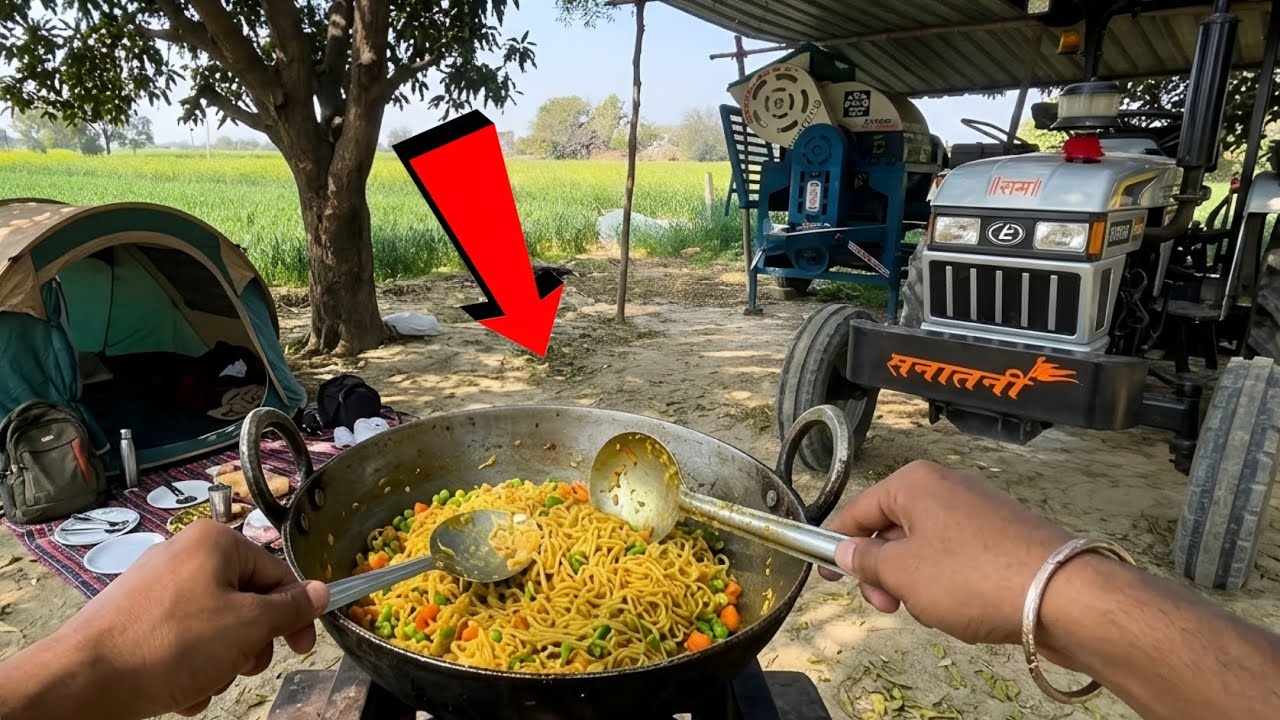 Tractor Picnic Day 🚜 | Cooking Maggi in the Farm 🍜 | Mini Adventure Vlog
