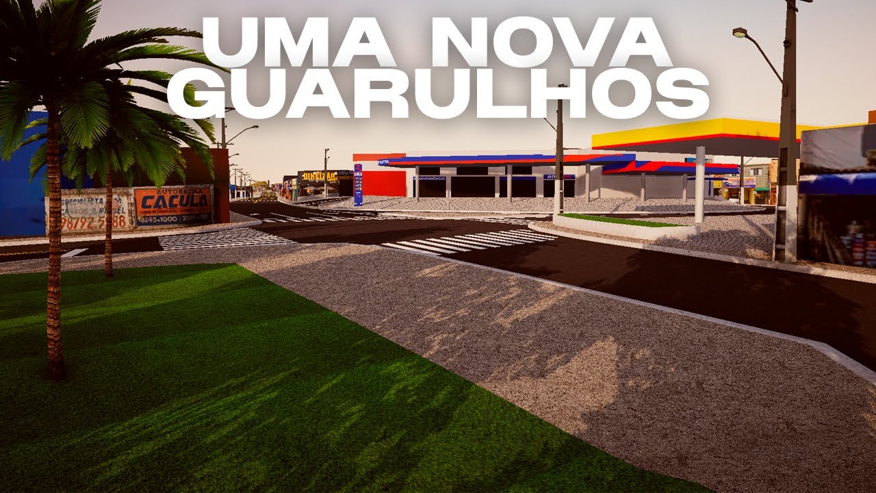 Mapa de GUARULHOS em ESCALA REAL - Proton Bus Simulator