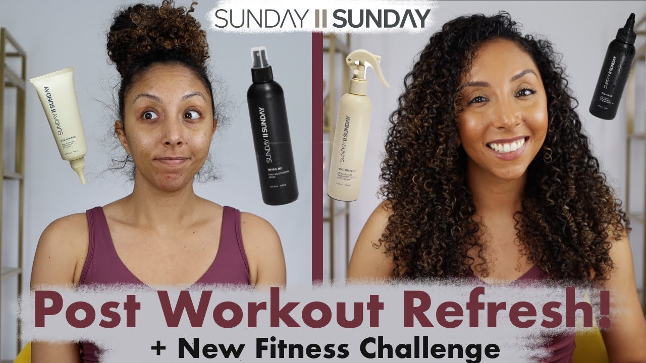 Refreshing Curly Hair Post Workout/ Gym! + New Fitness Challenge! Sunday2Sunday | BiancaReneeToday