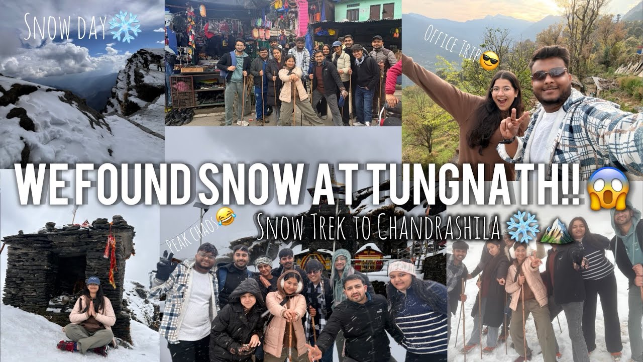 Snow Trek to World&rsquo;s Highest Shiv Temple ❄️ Tungnath Vlog Day-3 (part-1)😍🛕🏔️