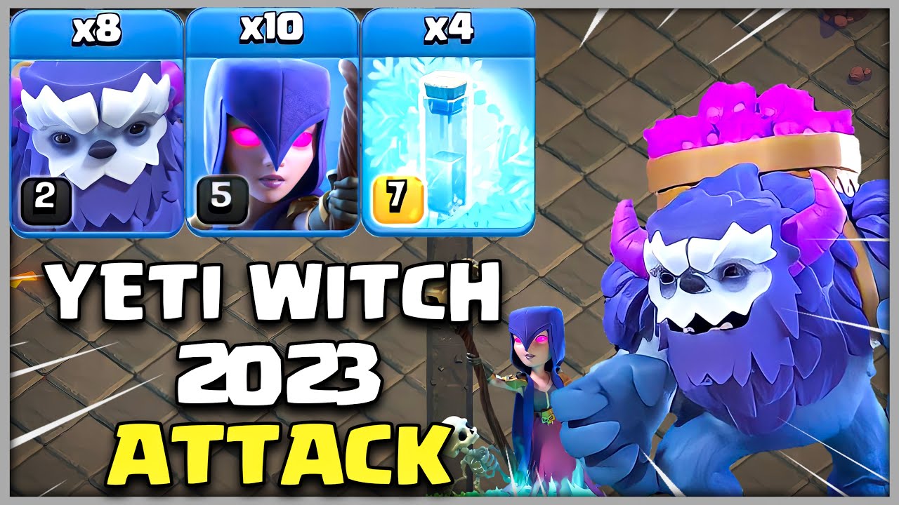 TH12 Yeti Witch Attack Strategy With Frezz Spell | Best Th12 2023 Ground Attack In CoC