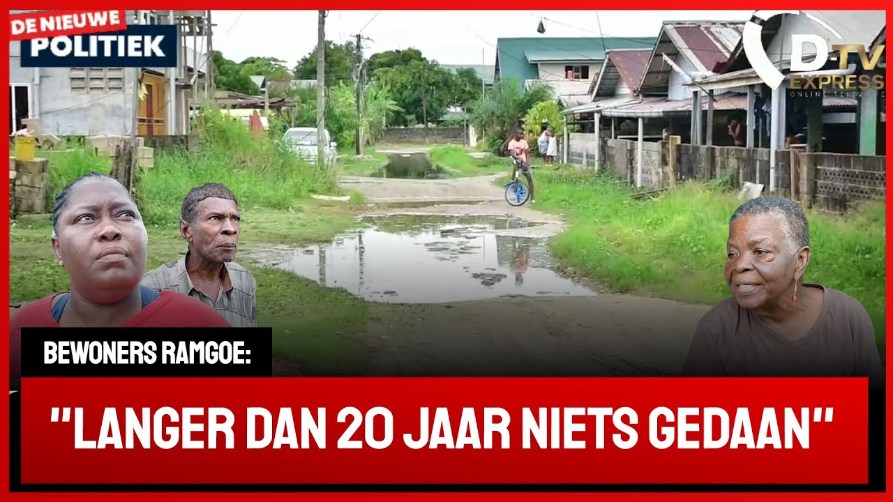 🚀 De Nieuwe Politiek Live • Buurtbewoners Ramgoelam niet te spreken over situaties van de weg