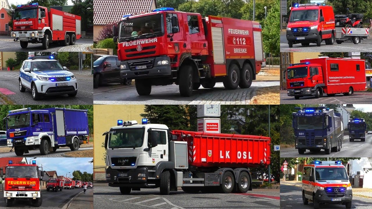 [850 Hektar großer Waldbrand 🔥] Einsatzfahrten Fw, THW, KatS uvm. 》Waldbrand in Elbe-Elster ~ Teil 1