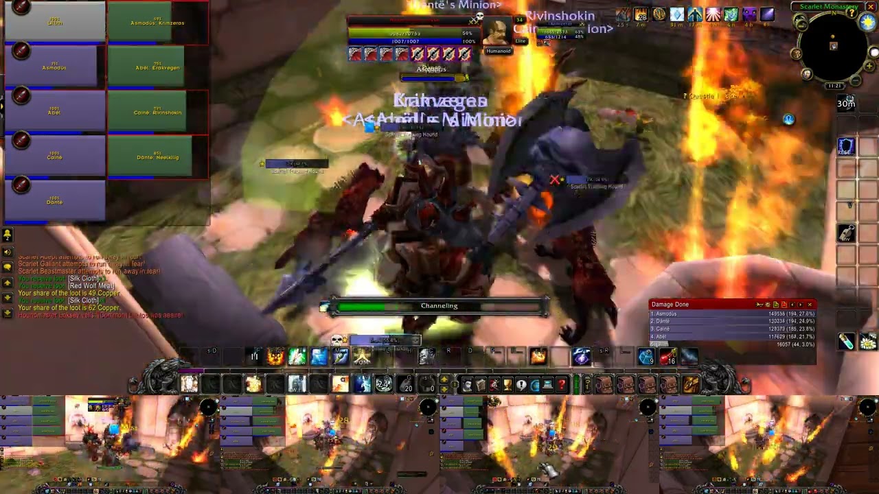 World Of Warcraft SoD, Multiboxing Priest 4Locks SM Library