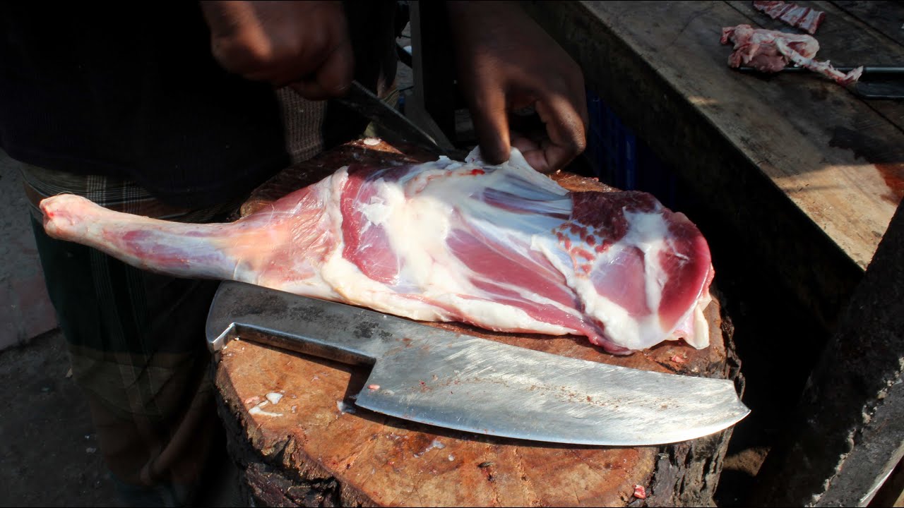 Best Way To Cut Goat Front Leg. Mutton Cutting Skill