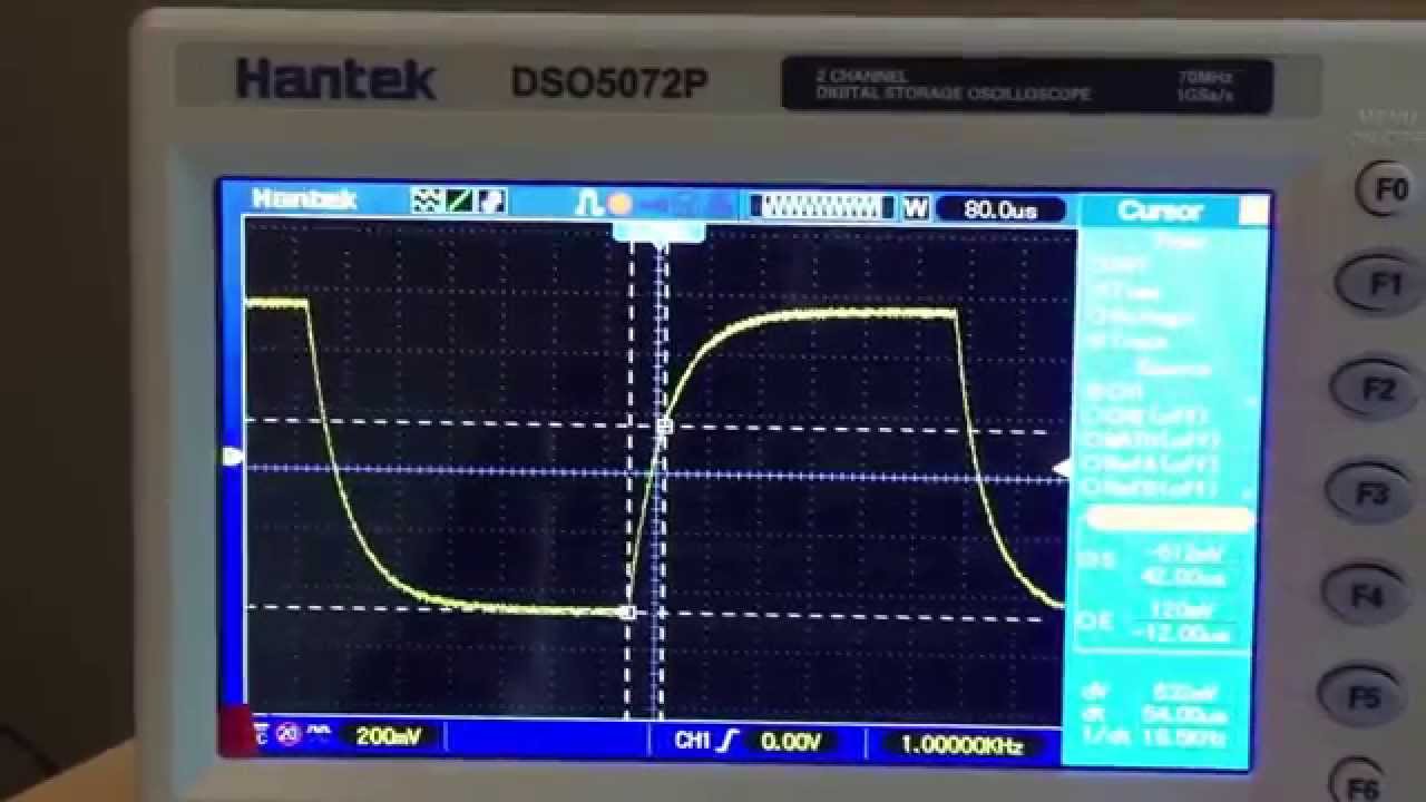 Hantek 5072P and Feeltech FY3200S Capacitor testing 1 of 2