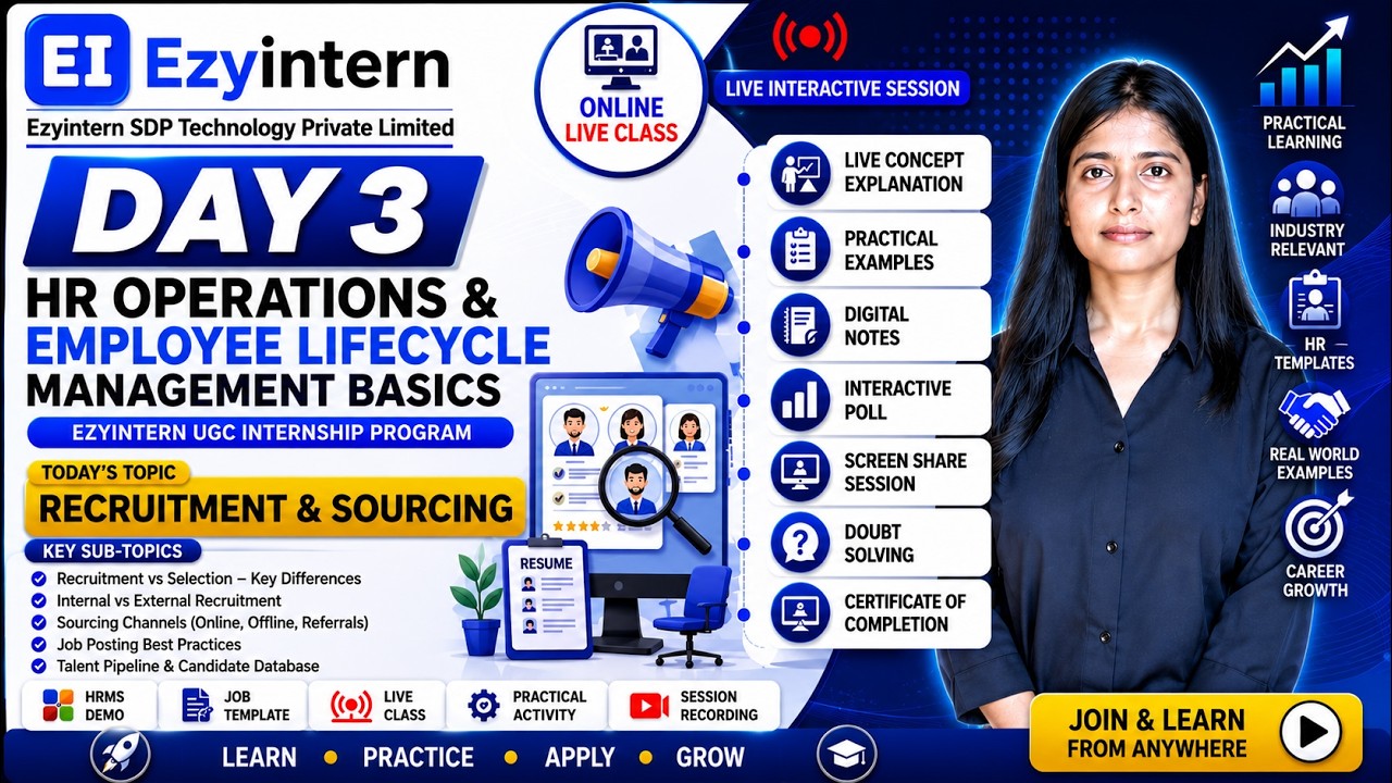 Day 3: Recruitment & Sourcing | EzyIntern UGC Internship Program