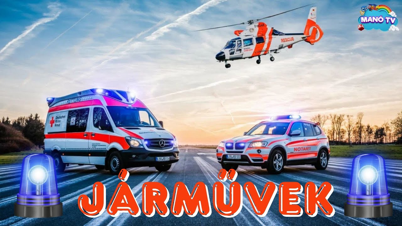 Szolgálati járművek gyerekeknek - Fedezd fel a járművek izgalmas világát! #police #plane #ship
