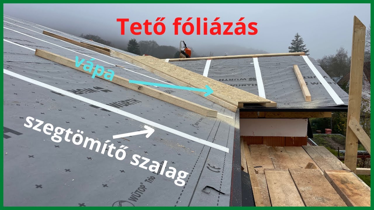 Ház sátortetővel 2. rész - Fóliázás, ellenlécezés