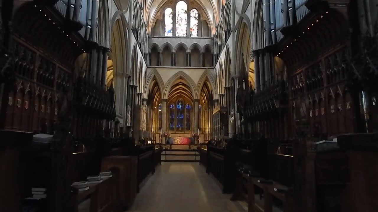 Salisbury Cathedral- early morning organ practice,(loud!),September 2022.