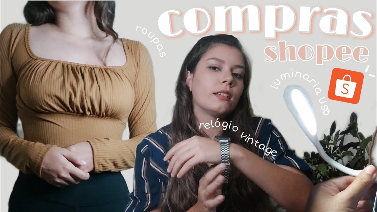 MINHAS PRIMEIRAS COMPRINHAS DA SHOPPE | experimentando roupas, acessórios, tecnologia, pets e mais