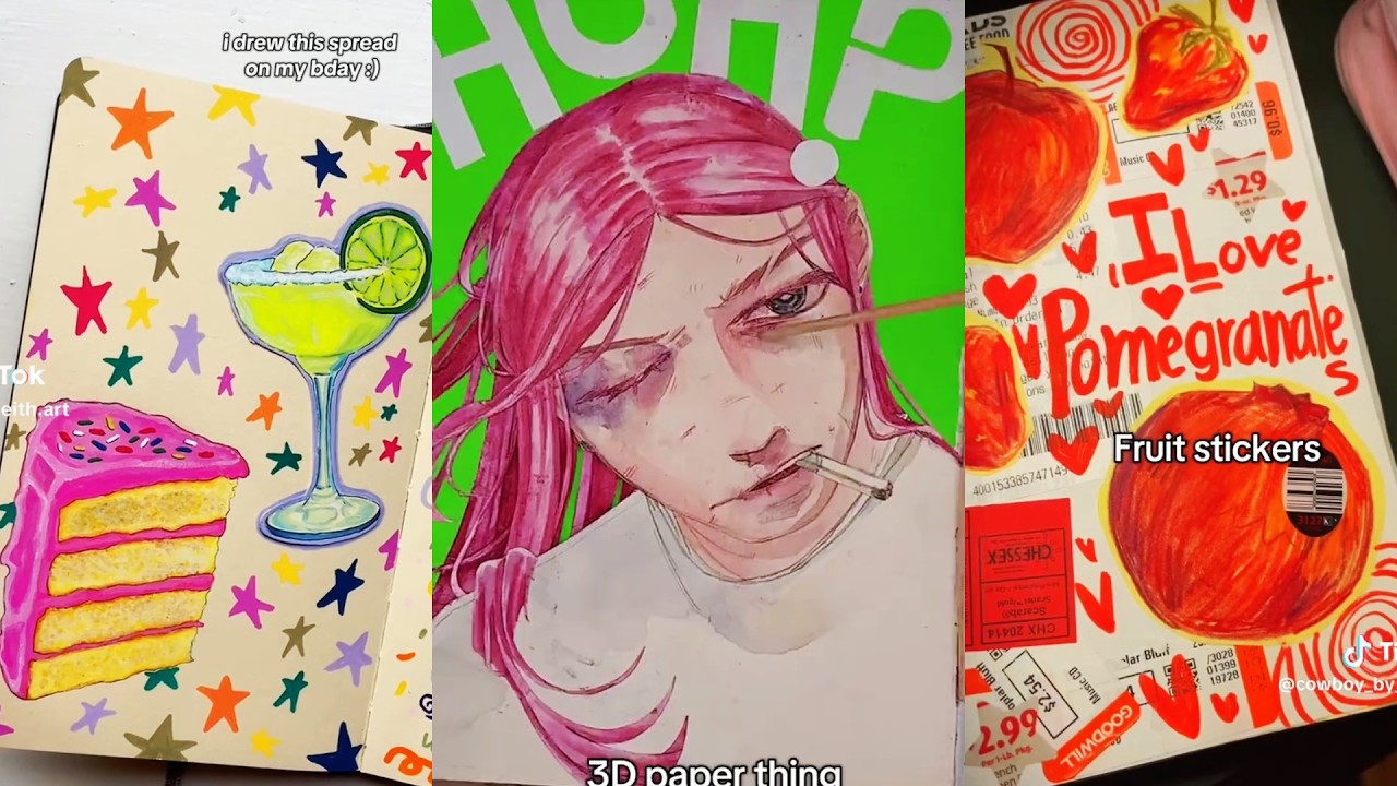 ART SKETCHBOOK 📖🎨 TIKTOK compilation #100