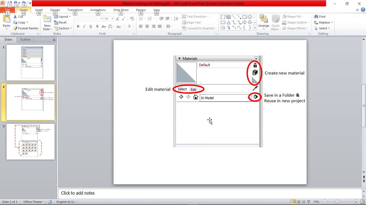 Material edit in sketchup PART 01