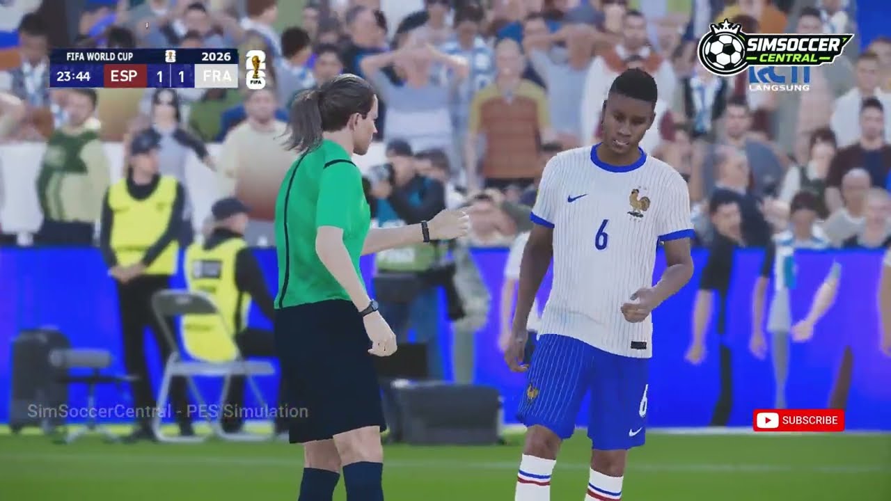 Spain vs France – FIFA WORLD CUP 2026 | Full Match | PES Simulation