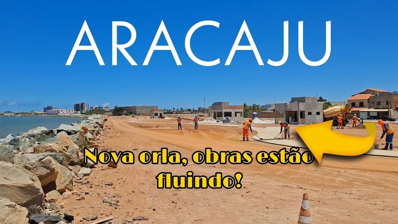 A nova ORLA DO RIO SERGIPE (ARACAJU),  CONHEÇAM AS OBRAS.  Tá tomando forma