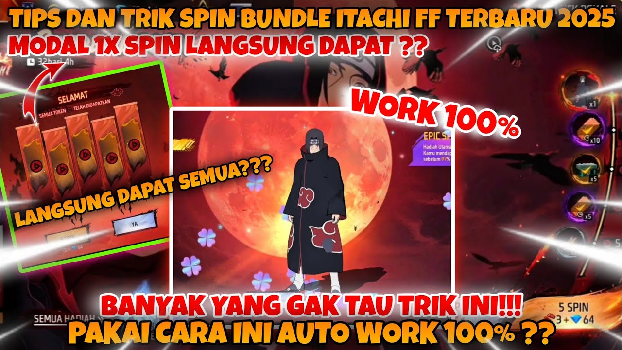 OH TERNYATA BEGINI‼️TRIK SPIN BUNDLE ITACHI, BURUAN COBA🔥💥 SPIN BUNDLE ITACHI 2025 WORK 100% 🔥🙂‍↕️