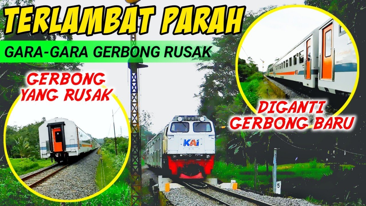 GERBONG KERETA API INI RUSAK DAN MEMBUAT PERJALANAN MENJADI TERLAMBAT CUKUP PARAH