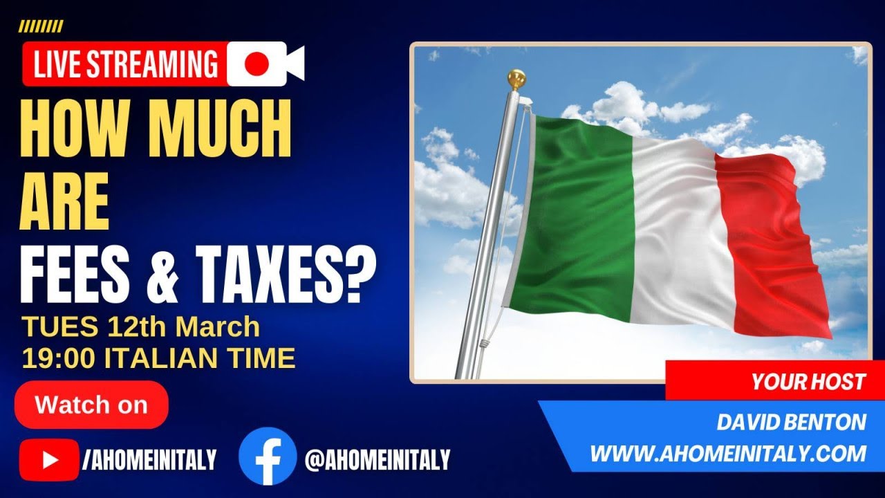 How much are Italian fees and taxes when purchasing a property?
