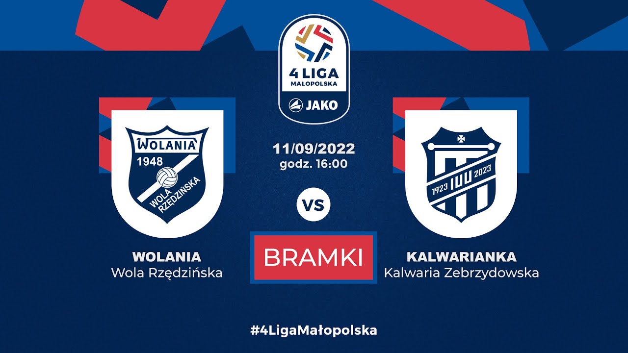Bramki: Wolania Wola Rzędzińska - Kalwarianka Kalwaria Zebrzydowska 11.09.2022