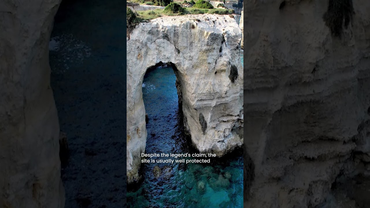 Italy's famous 'Lovers' Arch' collapses into the sea on Valentine's Day | #shorts
